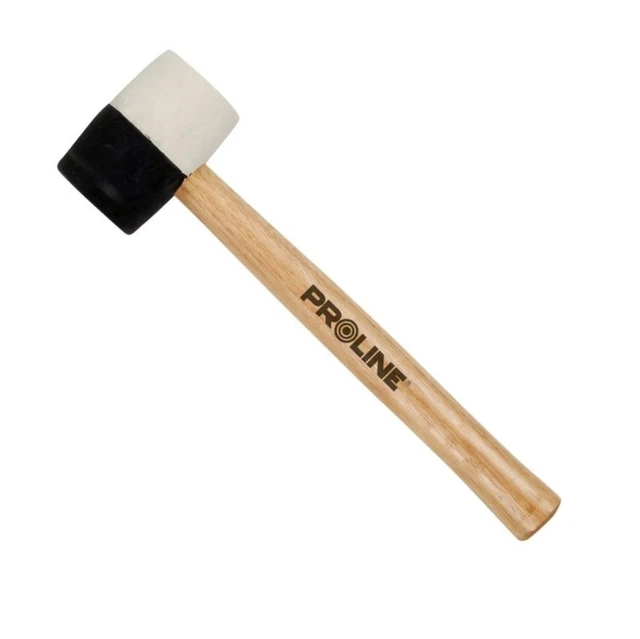 Marteau en Caoutchouc Manche Bois Maillet Tuile 980g Professionnel Neuf