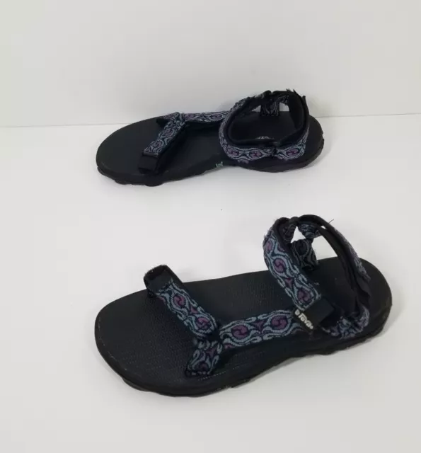 TEVA INVERSION PURPLE Black Nylon Strappy Water Hiking Sandals Women's ...