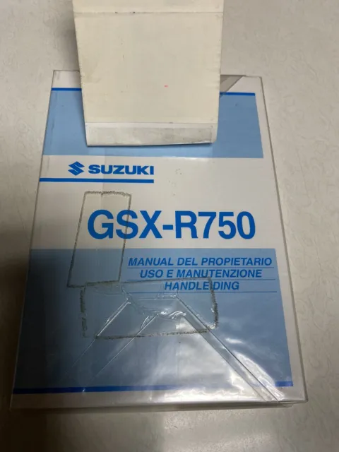 Libretto uso e manutenzione originale Suzuki GSX-R750’ 00/03