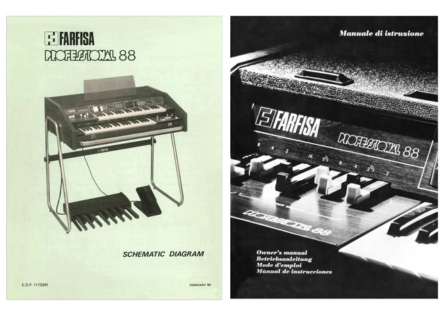 FARFISA PROFESSIONAL 88 Service Manual Schematic Diagrams Schaltplan