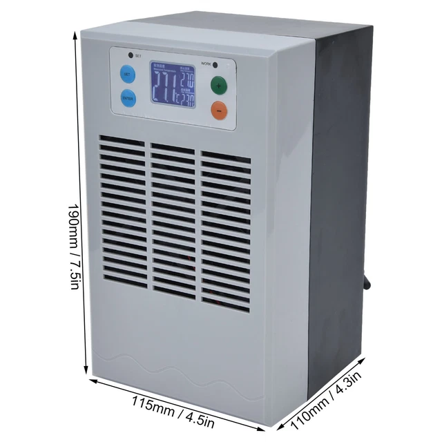 Electronic Water Chiller Aquarium Digital Cooling Heating Machine 20L 100‑240V✿