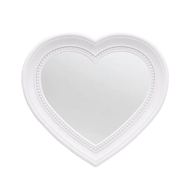 13.2 x 12 inch Heart Mirror Wall Mirror Mirror Wall Decor White