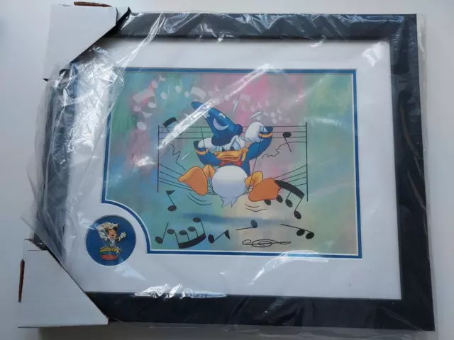 Disney Mickey's Philharmagic Donald Duck Lithograph W/ Pin