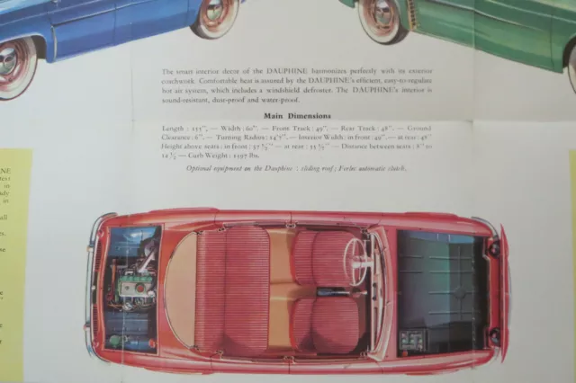 Renault Dauphine - Prospekt / Faltblatt, ca. 1956 2