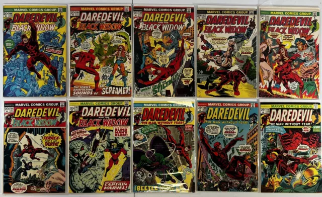 Daredevil #100-110 RUN Marvel 1973 Lot of 10 HIGH GRADE VF-NM