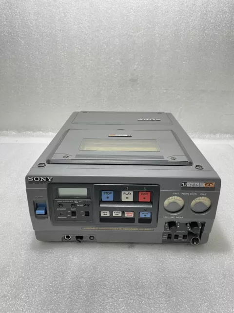 UNTESTED Sony U-Matic S SP VO-8800 Portable Videocassette Recorder No Power Cord