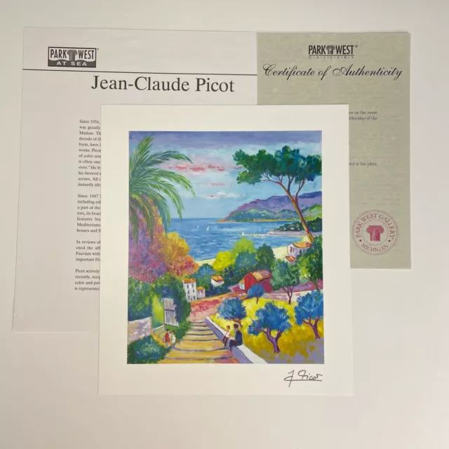 Jean-Claude Picot Paysage 3 Enfants Seriolithograph Signed COA Park West 2005