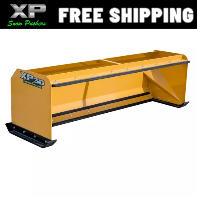 8' XP30 snow pusher boxes with pullback bar - skid steer bobcat - FREE SHIPPING