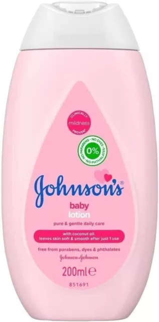 Johnson's Baby Lotion 200 ml with coconut oil pure & gentle daily care New