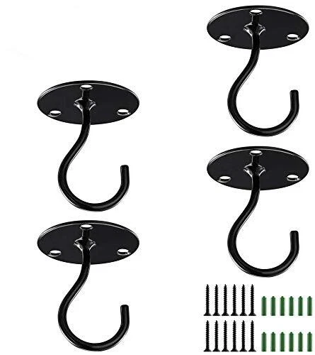 Ceiling Hook, 4 Pack Metal Wall Mounted Ceiling Hooks for Hanging Plants, Plant