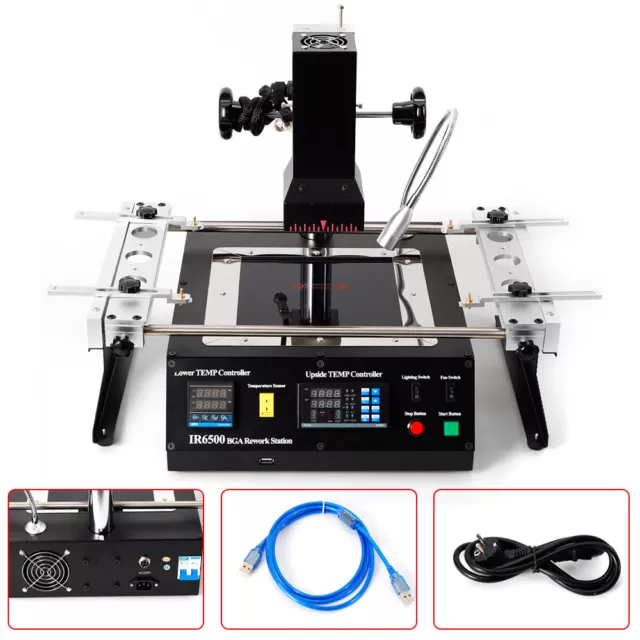 IR6500 BGA Rework Station Repair Heating Infrared Reballing Machines Kits 1250W