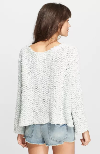 NWT Free People Everlasting Pullover Textured Sweater Sz Small Mint Oversized 2