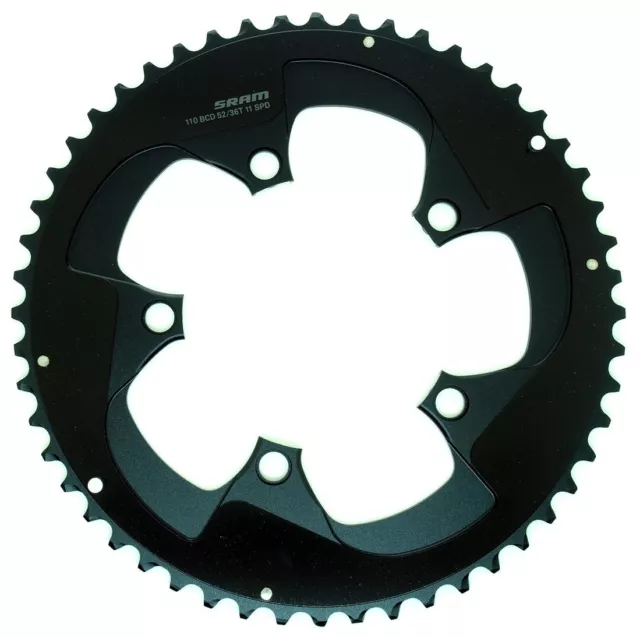 SRAM Red 22 eTap Painted Hidden/Non-Hidden Bolt 52T Chainring 2x11 BCD 110mm