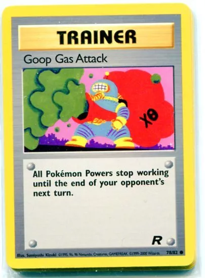Pokemon Team Rocket Goop Gas Attack Trainer Card - 78/82