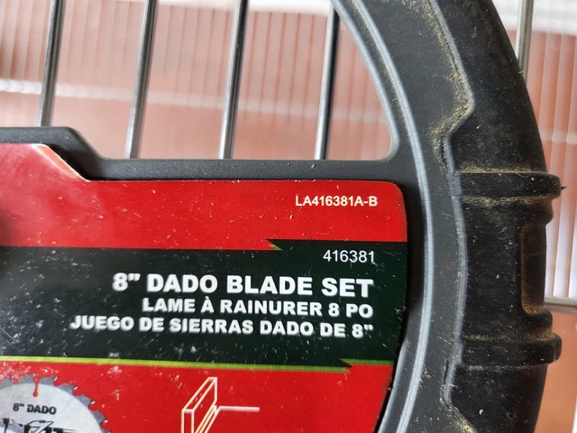 MIBRO 416381 8" Carbide Stacking Dado Blade Set 12 Pieces Used Once
