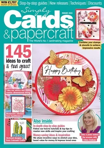 Simply Cards & Papercraft Magazine Issue 243 Exclusive Stamp & Stencil Set