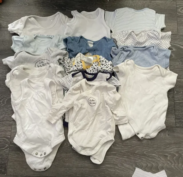 Baby vest bundle 0-3 months x14