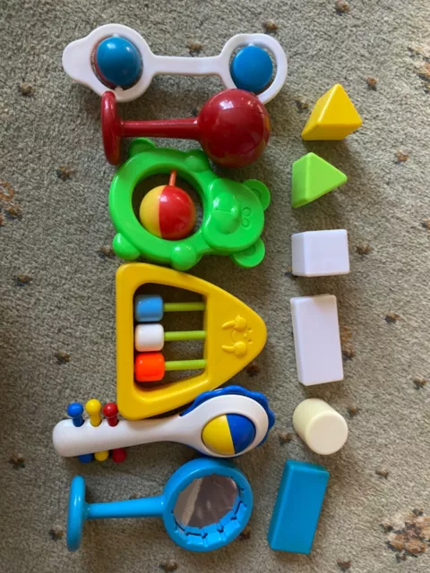 vintage FISHER PRICE 1978 and more  baby toy rattle teether activity toy bundle