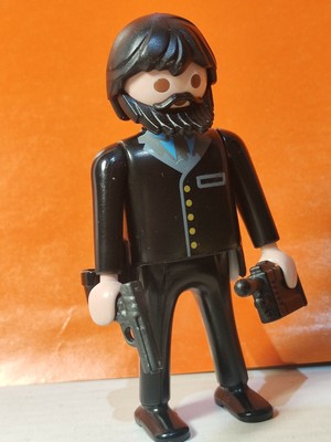 2x Gorre Nere Per Agenti PLAYMOBIL Polizia | Pezzi Di Ricambio Originali Germania