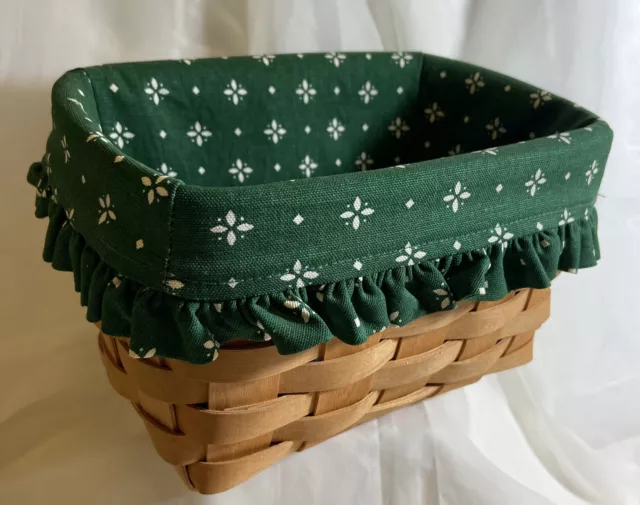 Vintage Longaberger Large Recipe Basket Heritage Green Liner ~ NT 1996