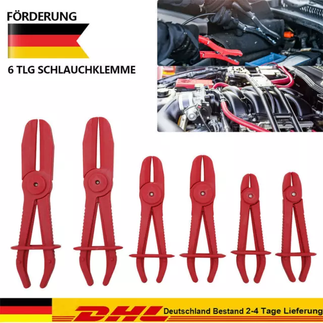 6tlg Schlauchklemmen Zange Set Abklemmzange Schlauchklemmenzangen Klemmzange