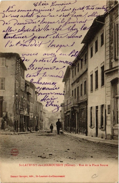 CPA St-LAURENT-de-CHAMOUSSET - Rue de la Place Neuve (572348)