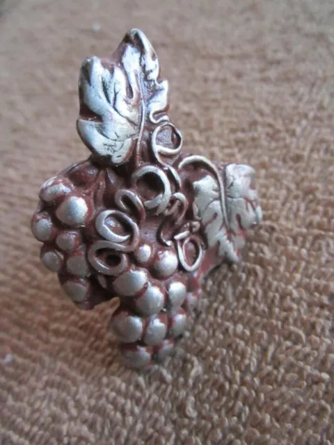 Anne At Home Grape Cluster Pewter / Cherry Wash Cabinet Door Drawer Pull Knob