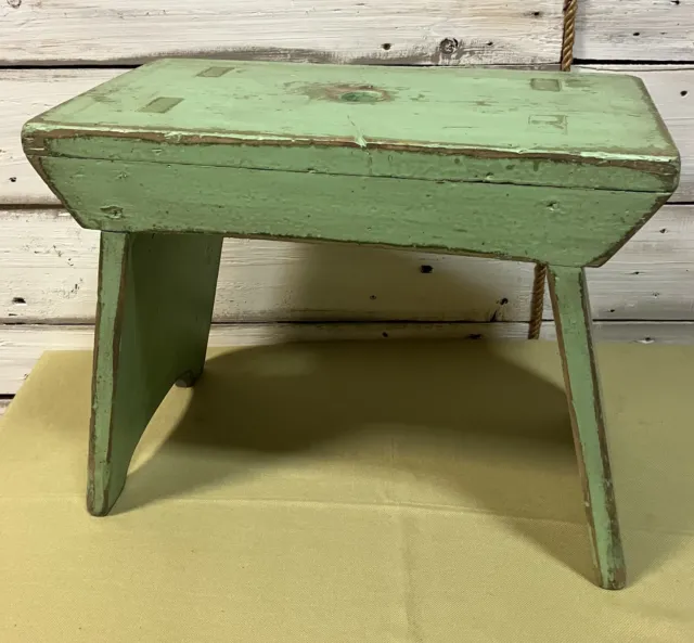 Alte Holz Schemel Hocker Landhaus Stil Vintage  (f21.)