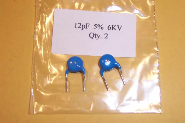 12pF 6Kv 6000Volt ceramic capacitors New Qty.2  New TDK parts