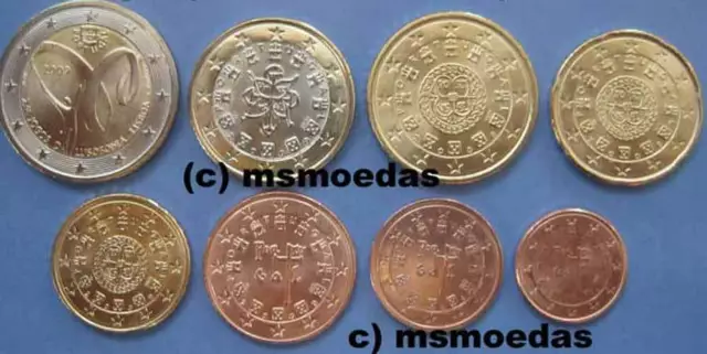 Portugal KMS 2009 Münzen von 1 Cent bis 2 Euro cc Lusophonie coins moedas