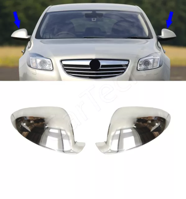 For Vauxhall Opel Insignia A Mk1 Chrome Wing Mirror Covers S.steel Left & Right