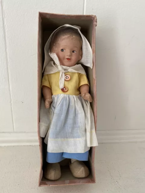 RARE Vintage Arranbee R & B Nancy Composition Doll 9” In Original Box