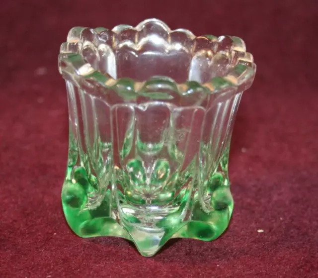 Very Collectible Toothpick Holder- ELEPHANT TOES Pattern by US Glass Co.