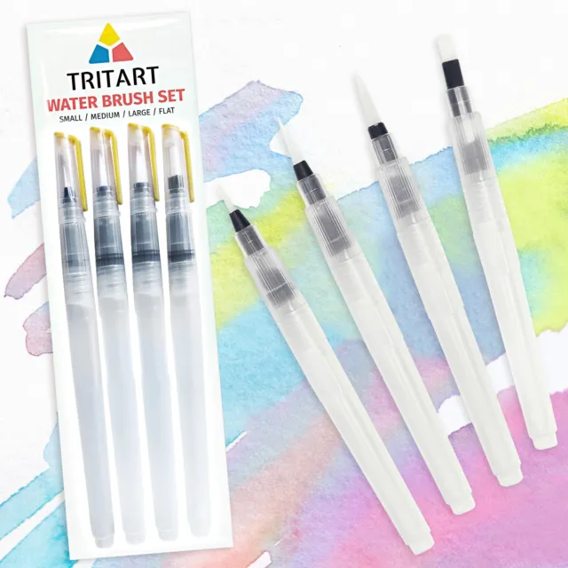 4 Profi Water Brush Pen |  Wasserpinsel Set |  Wassertankpinsel von Tritart