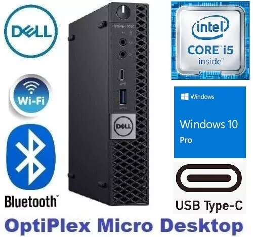 DELL MICRO PC Intel Core i5 16GB RAM 500GB +M.2 Mini Tiny Desktop Windows  10 Pro $599.00 - PicClick AU