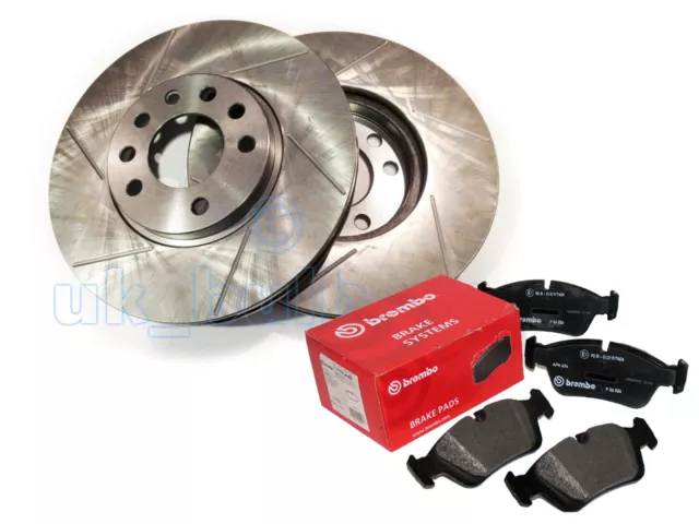 Disques de Frein Arrière Rainurés + Brembo Coussinets pour Audi A6 (4A, C4) 1.8