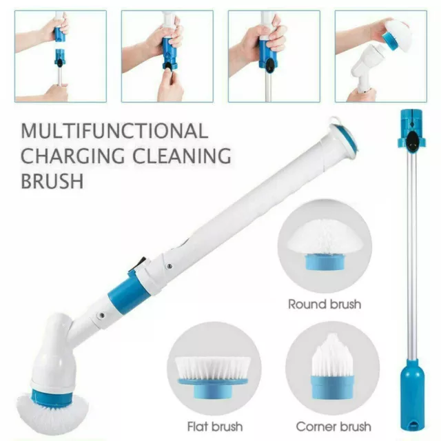 Turbo Spin Scrub Mop Bath Cleaning Brush High Floor Scrubber Hurricane Home