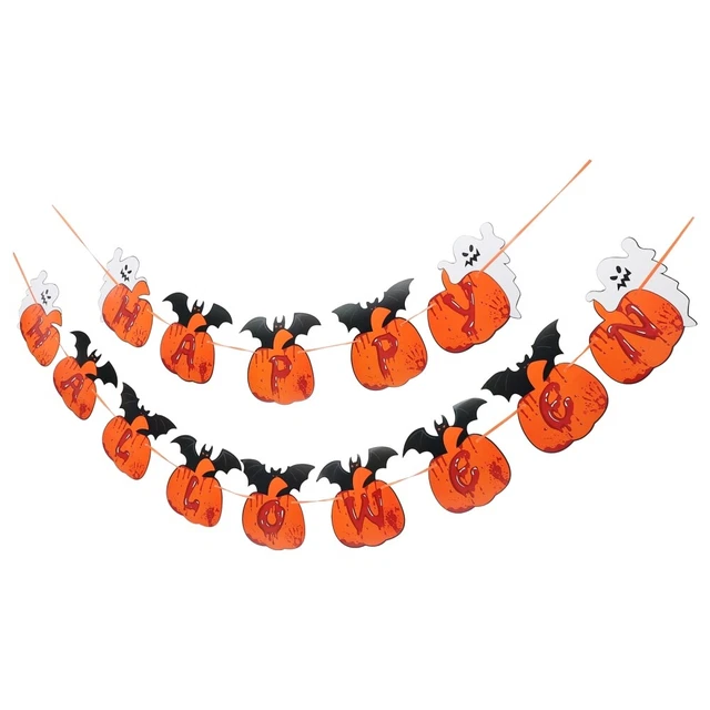 Decorazione Halloween Fantasma Appeso Con LED - 2 Pezzi 50x120cm Per Giardino, Esterno