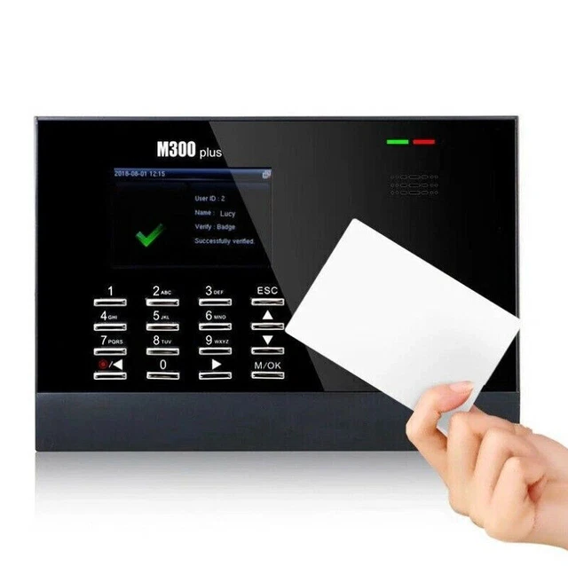 ZKTECO M300PLUS 125K RFID Time Attendance Punch Card System Biometric ...