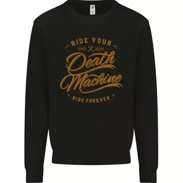 Death Machine Motociclista Chopper Bambini Felpa Maglione