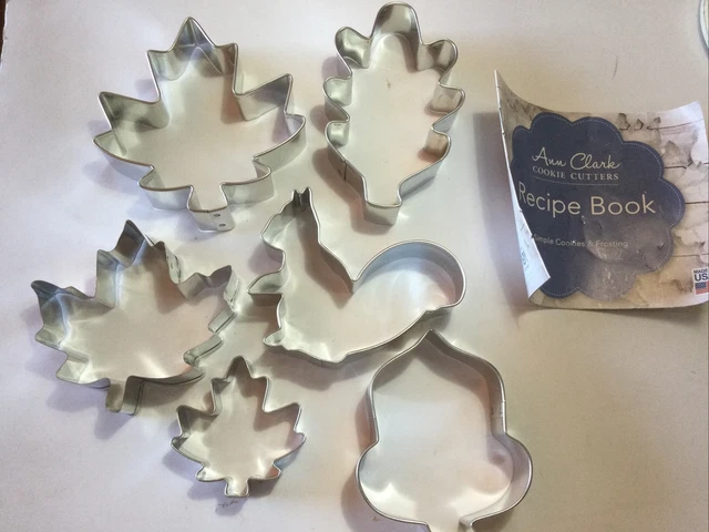 Maple Leaf & Fall - Set of 6 - Ann Clark - Cookie Cutters - US Tin Plated Steel Maple Leaf & Fall - Set of 6 - Ann Clark - Cookie Cutters - US Tin Plated Steel