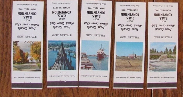 Canadian Scenes 1972 Complete Set Of 10 Matchbook Covers (Montreal, Quebec) -E20 2