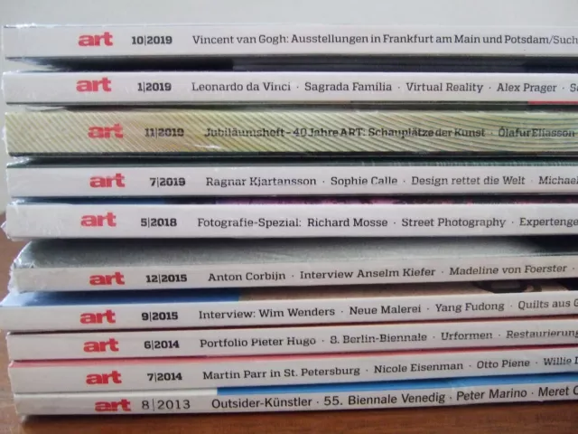 "Art" Kunstmagazin 10 Hefte verschieden 2019-18-15-14-13 Originalverpakt