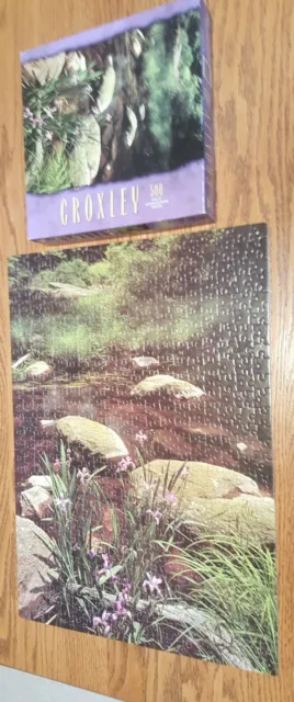 MB Puzzle Croxley 500 Pc Spring Iris Harriman State Park NY 14"x20" Used Once VG