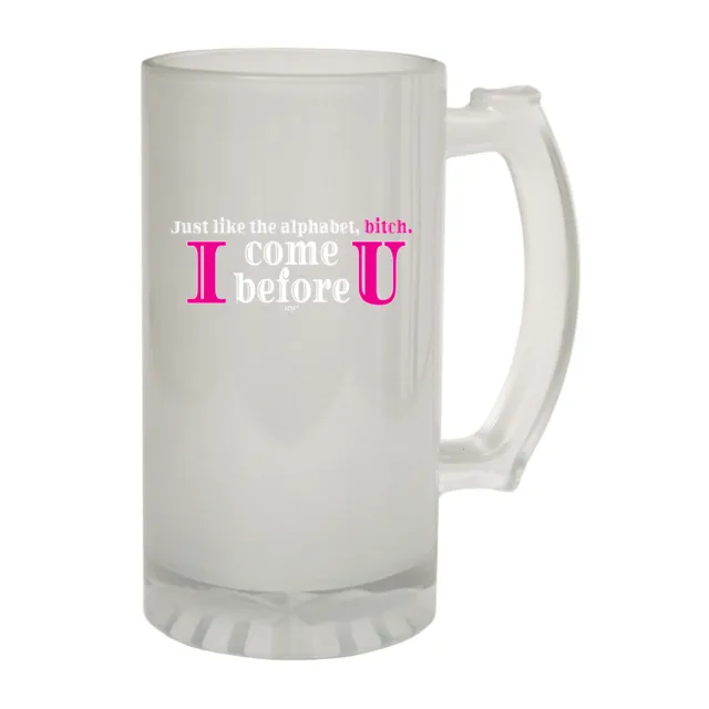 Just Like In The Alphabet Novelty Gift Frosted Glass Beer Stein - Gift Boxed