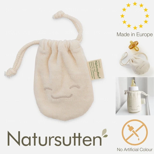 Natursutten 100% Cotton PaciPouch — Eco Organic Pacifier Nipple Pouch Holder