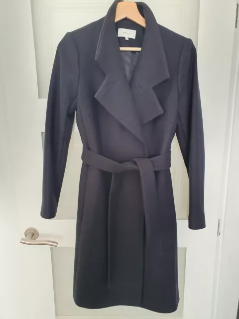 Reiss Harri Belted Trench Coat Navy Size 8 RRP £225