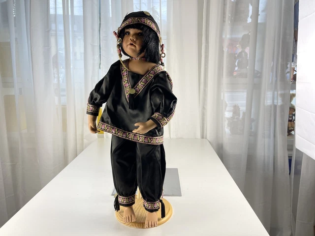 Poupée D'Artiste Mundia – Ally – Porcelaine – 64 Cm – Rare – Cécile Et Christine