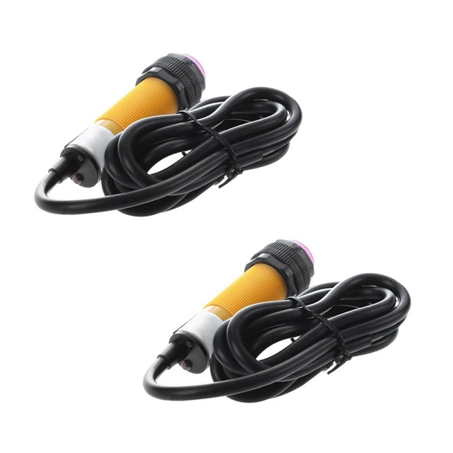 2x DC 3 Wire 6-36V NPN NO IR Optoelectronic Sensor Switch 30cm E18-B03N3M9
