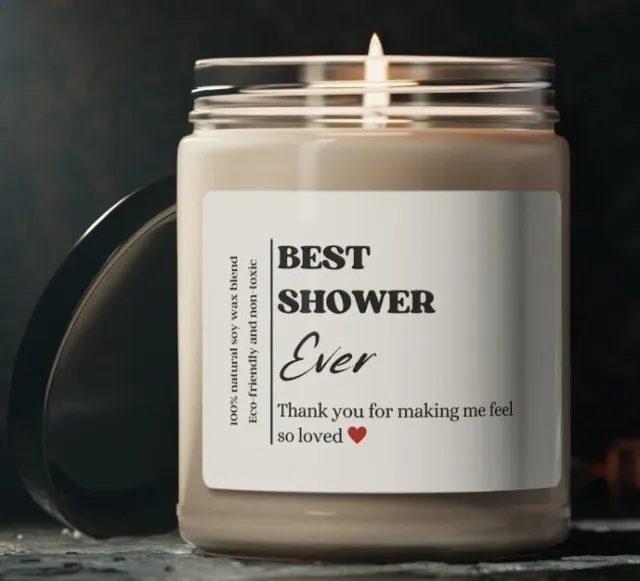 Best Shower Ever, Shower Hostess Gift Thank you Gift Scented Soy Candle 9oz